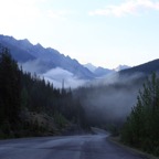 MALIGNE  LAKE ROAD..mist.  JASPER.N.P.  ALBERTA..jpg